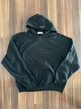 Essentials Black Men's Hoodie